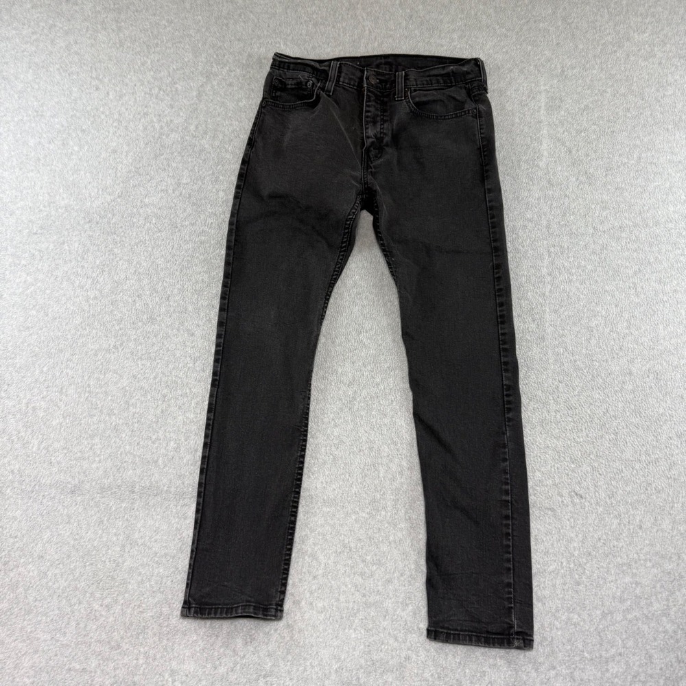 Levi's 512 Slim Taper Jeans Mens 32x32 Black Faded Stretch Denim 00512-099-501